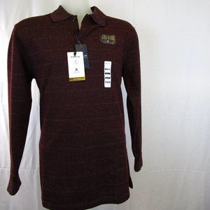 Haggar Small Long Sleeve Burgundy Shirt